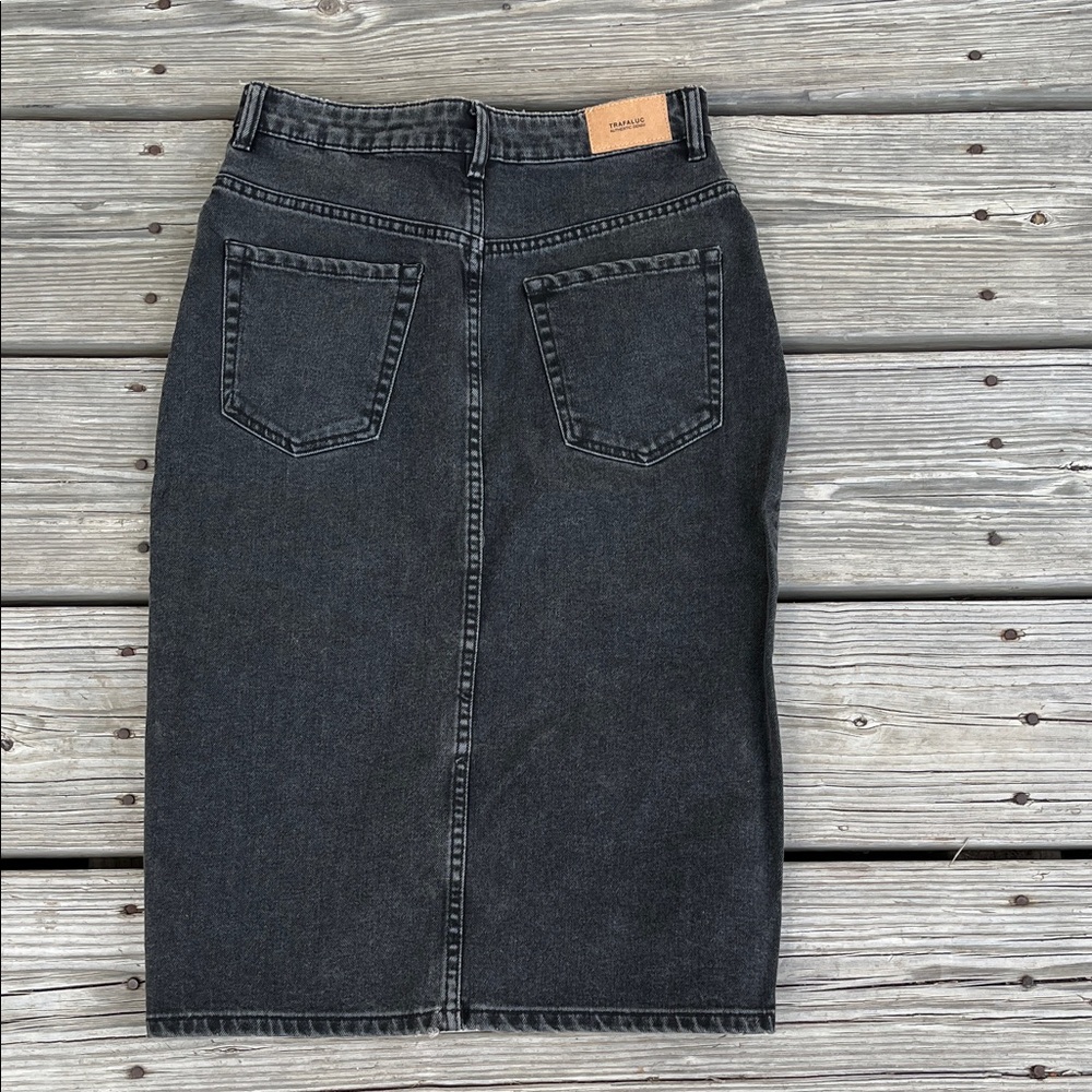 Zara Authentic Denim Skirt in Charcoal - Picture 3 of 3